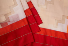 Load image into Gallery viewer, Beige and Red Organza Saree-1137
