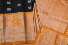 Load image into Gallery viewer, Black and Yellow Gadwal Saree-2010
