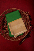 Load image into Gallery viewer, Green and Sandal Kanchipuram Saree-1264
