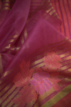 Load image into Gallery viewer, Fuchsia Pink Organza saree-1393
