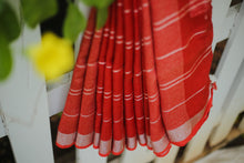 Load image into Gallery viewer, Red Linen Saree- 1159
