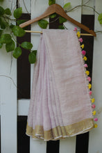 Load image into Gallery viewer, Lavender Linen Saree-1145
