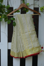 Load image into Gallery viewer, Beige Linen Saree-1152
