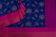 Load image into Gallery viewer, Indigo Blue Organza silk saree-1387
