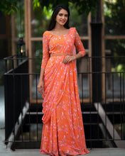 Load image into Gallery viewer, Floral Drape Anarkali
