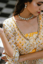 Load image into Gallery viewer, White and Yellow Marigold Skirt Set
